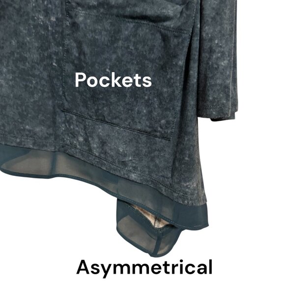 ❤️LOGO by LORI GOLDSTEIN  SCARF HEM TOP   XLARGE - Picture 2 of 6